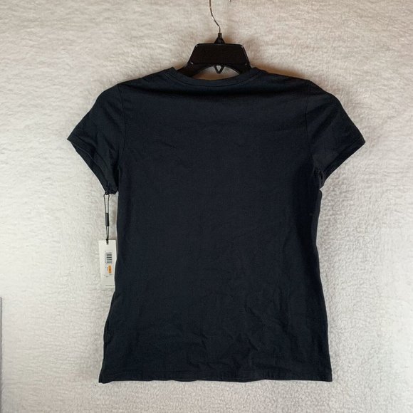 Calvin Klein Performance T-Shirt Women's Small Black Cotton Short Sleeve 7587 - Picture 2 of 8